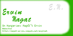 ervin magat business card